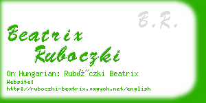 beatrix ruboczki business card